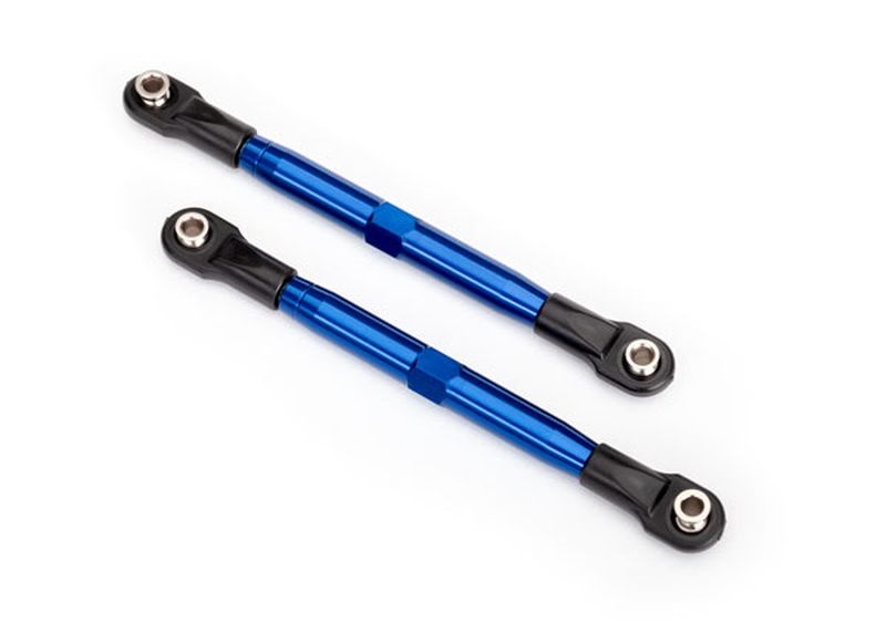 L/R Vorspurstange 7075-T6 Aluminium blau 87mm v/h (2)
