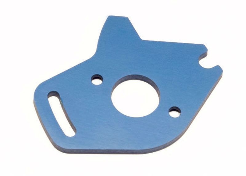 Motorplatte Aluminium blau