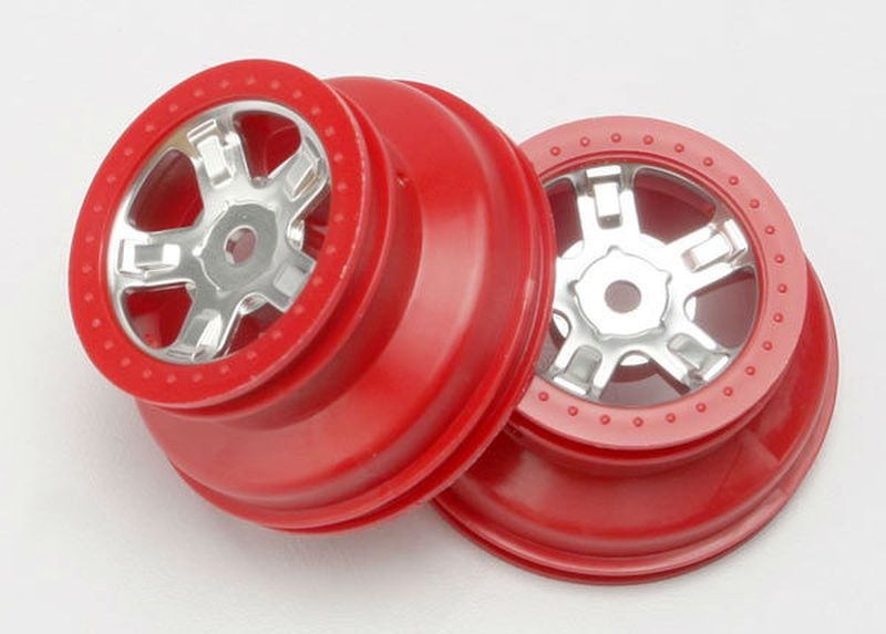 SCT Felgen satin chrom/rot 12mm (2)