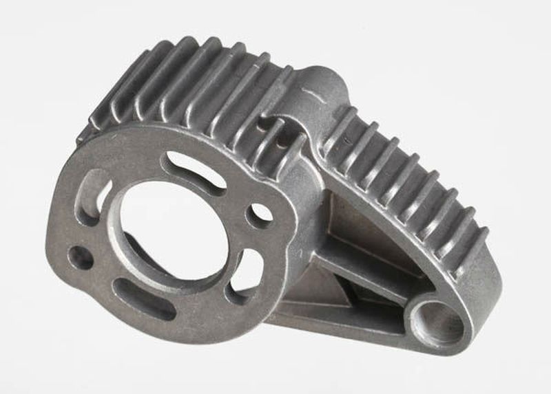 Motor-Halter Aluminium silber gerippt für 550 Motor