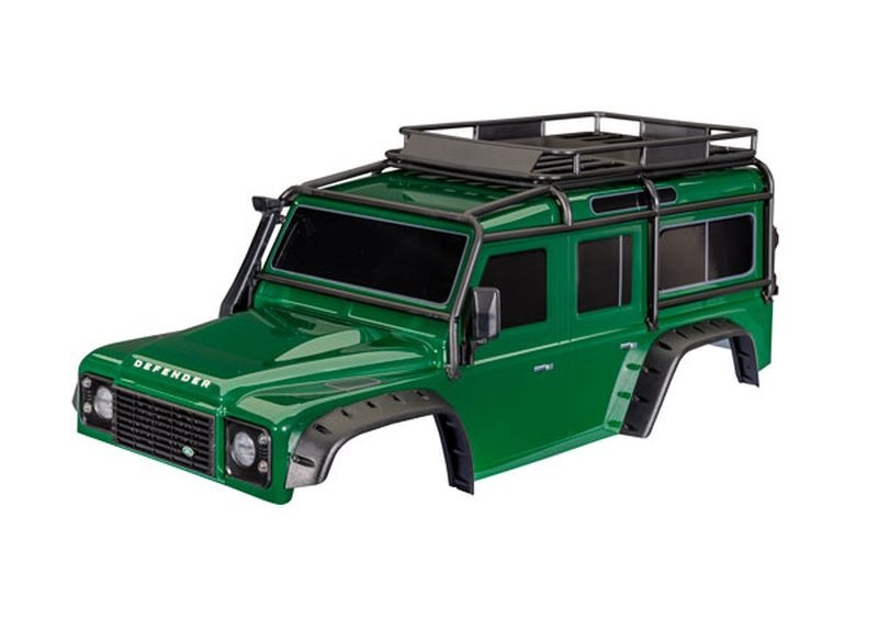 Karosserie Land Rover Defender grün mit Anbauteile
