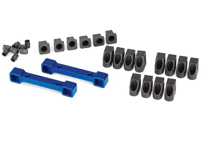 Querlenkerhalter Aluminium blau mit Einsätze v/h