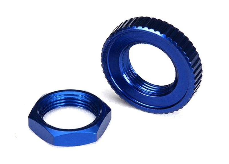 Servo Saver Muttern Aluminium blau