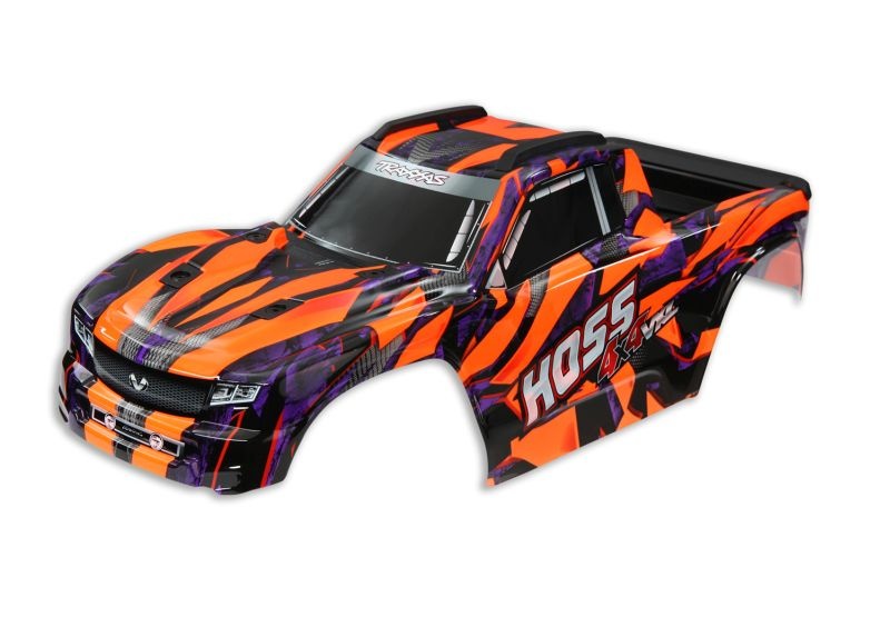 Karosserie Hoss 4x4 orange mit Aufkleber & Verriegelung