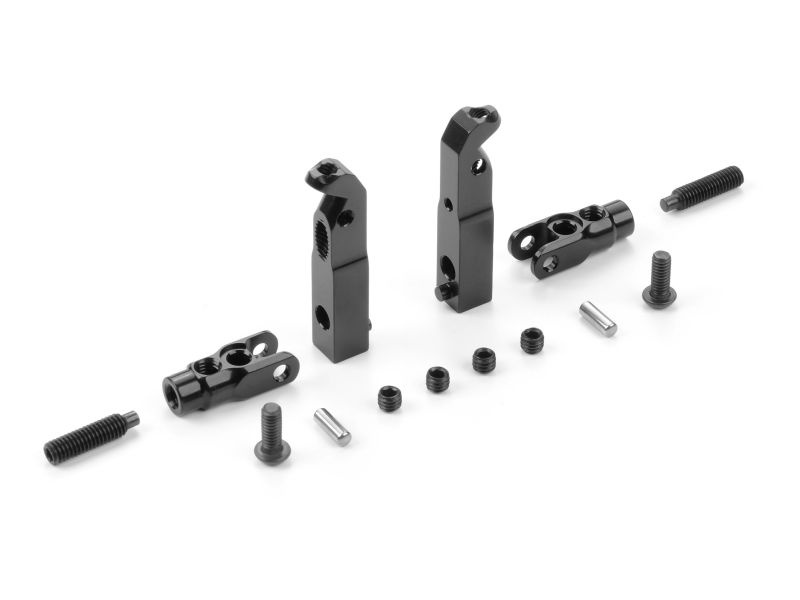 X4F'25 ALU SHOCK HOLDER FRONT FIXED/ACTIVE -  7075 T6 (2)