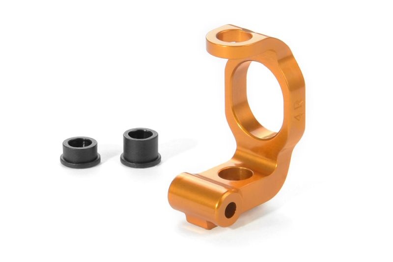 Achsschenkel C-HUB - Nachlauf 4° , vorne rechts, Alu Orange
