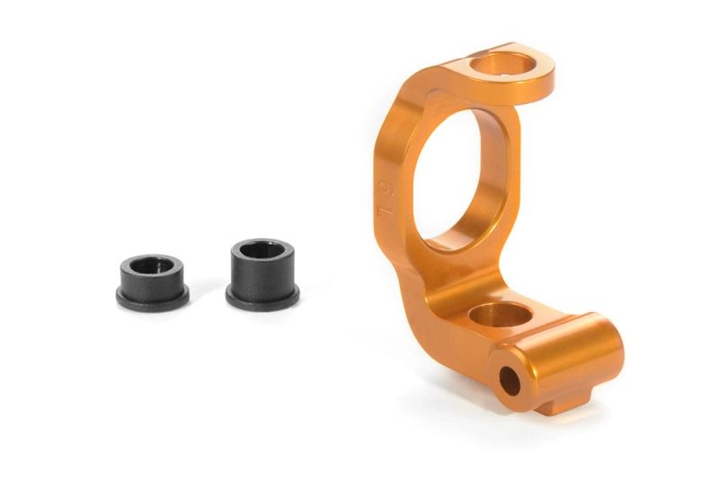 Achsschenkel C-HUB - Nachlauf 6° , vorne links, Alu Orange