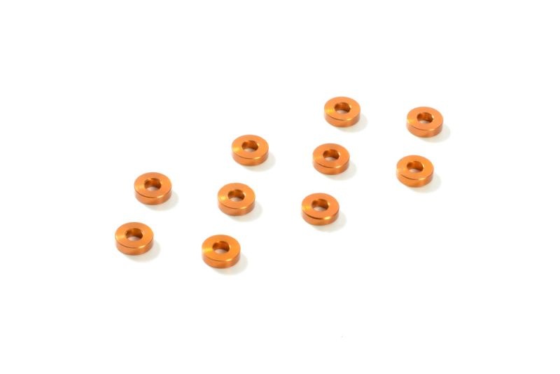 Alu Schimscheiben 3 x 7 x 2.0mm - orange (10)