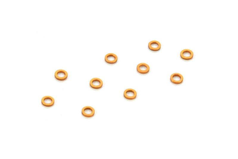 Unterlegscheibe 3mm x 5mm x 1,0mm, Alu (10) Orange