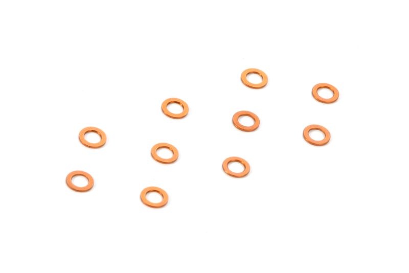Unterlegscheibe 3mm x 5mm x 0,5mm, Alu (10) Orange