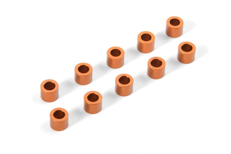 Unterlegscheibe 3mm x 5mm x 4,0mm, Alu (10) Orange