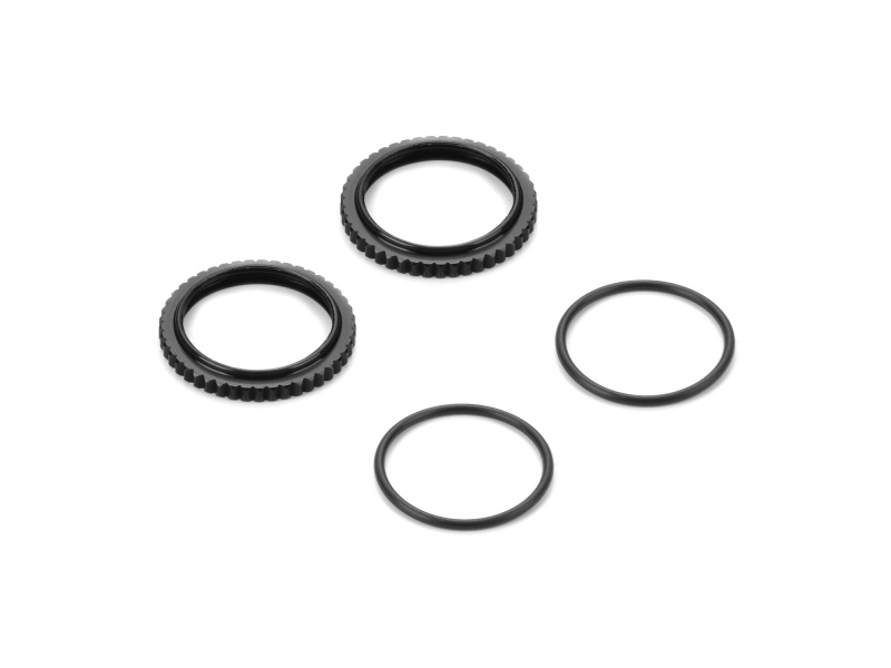 XLP2 ALU SHOCK ADJUSTABLE NUT - BLACK (2)