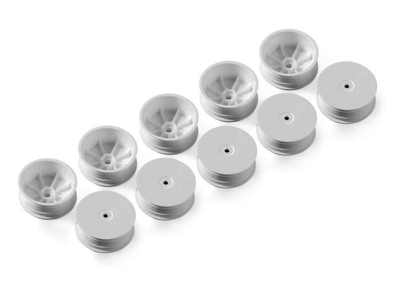 2WD FRONT WHEEL AERODISK WITH 12MM HEX IFMAR WHITE HARD (10)