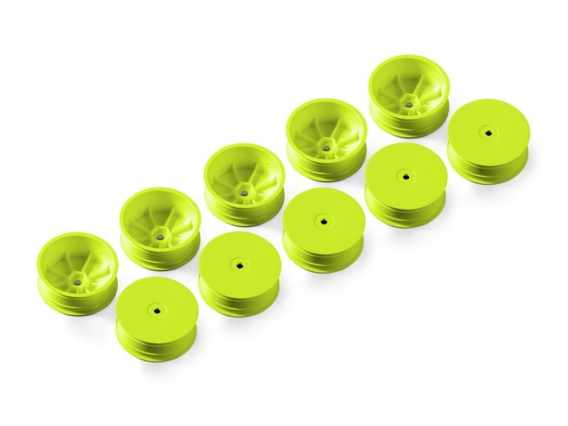 2WD FRONT WHEEL AERODISK WITH 12MM HEX - YELLOW - HARD (10)