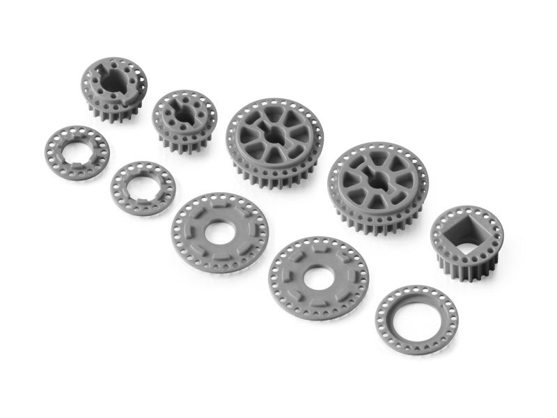 LOW FRICTION COMPOSITE BELT PULLEY SET - GRAPHITE