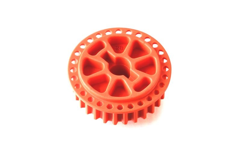 Riemenrad vorne seitlich 28 Zähne Low Friction Kohlefaser