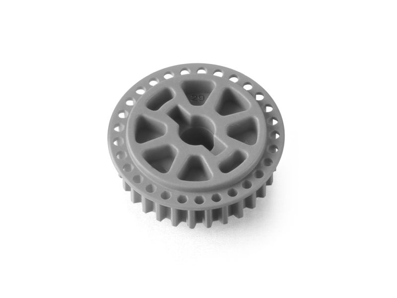 LOW FRICTION COMPOSITE SIDE BELT PULLEY 29T FRONT GRAPHITE